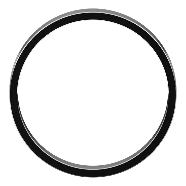 10K White Gold Flat Ultra-Light Wedding Band, 3 mm Wide