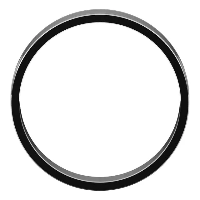 10K White Gold Flat Ultra-Light Wedding Band, 4 mm Wide