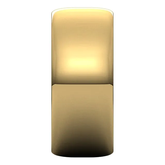 10K Yellow Gold Half Round Ultra-Light Wedding Band, 8 mm Wide
