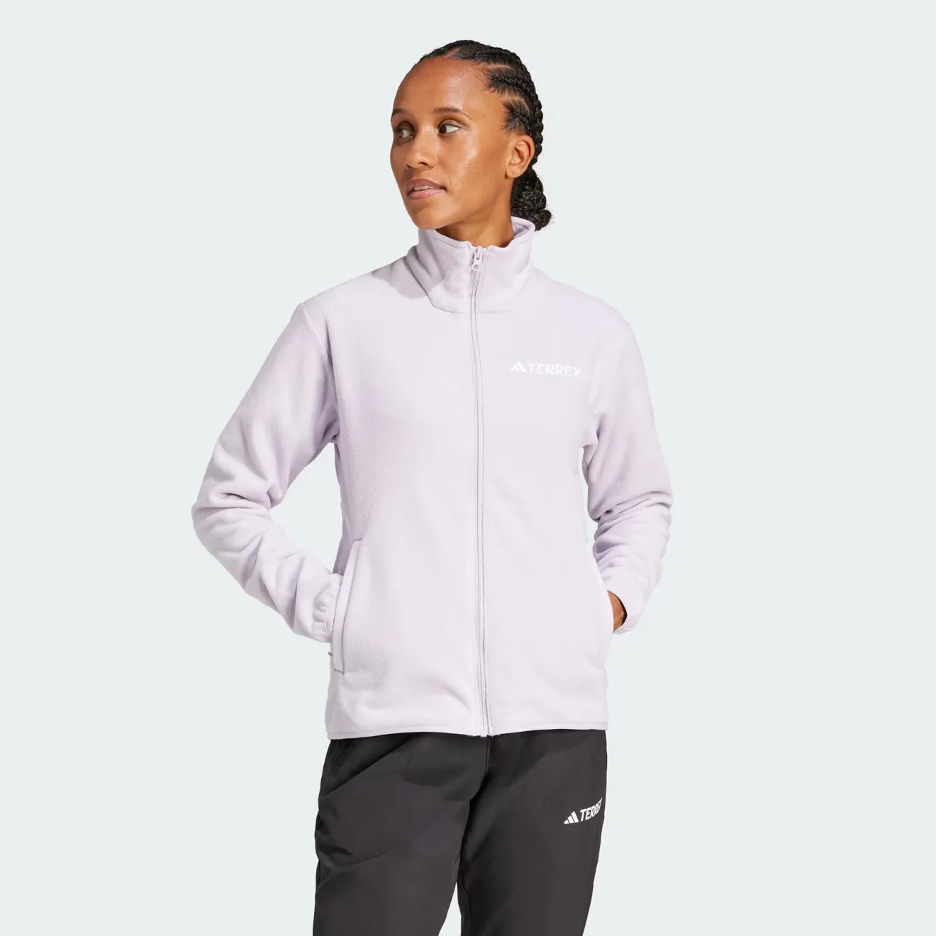Adidas Terrex Womens Multi Essentials Full-Zip Fleece Jacket Sildaw