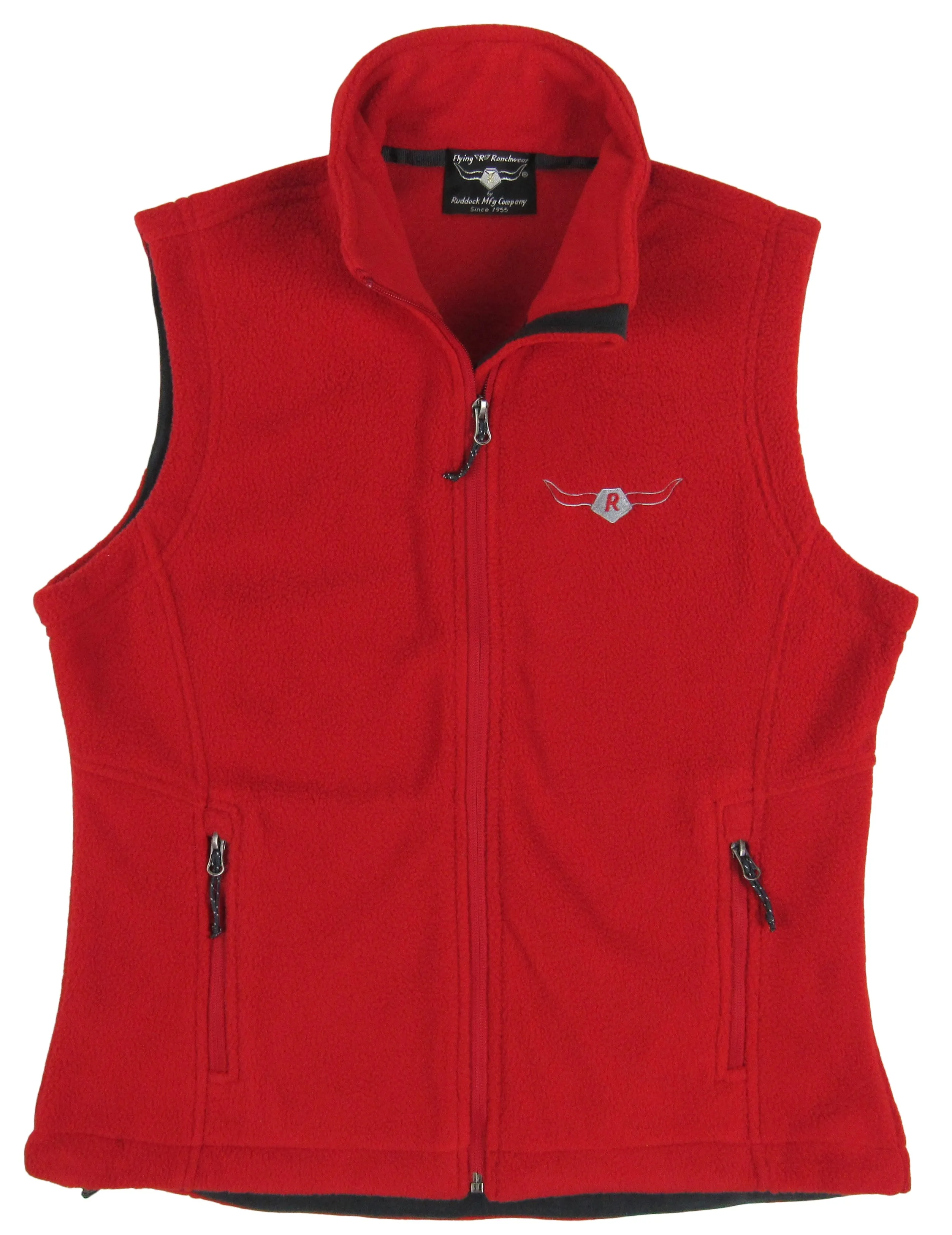 Canyon Fleece - Ladies Zip Vest by Flying R Ranchwear - Red