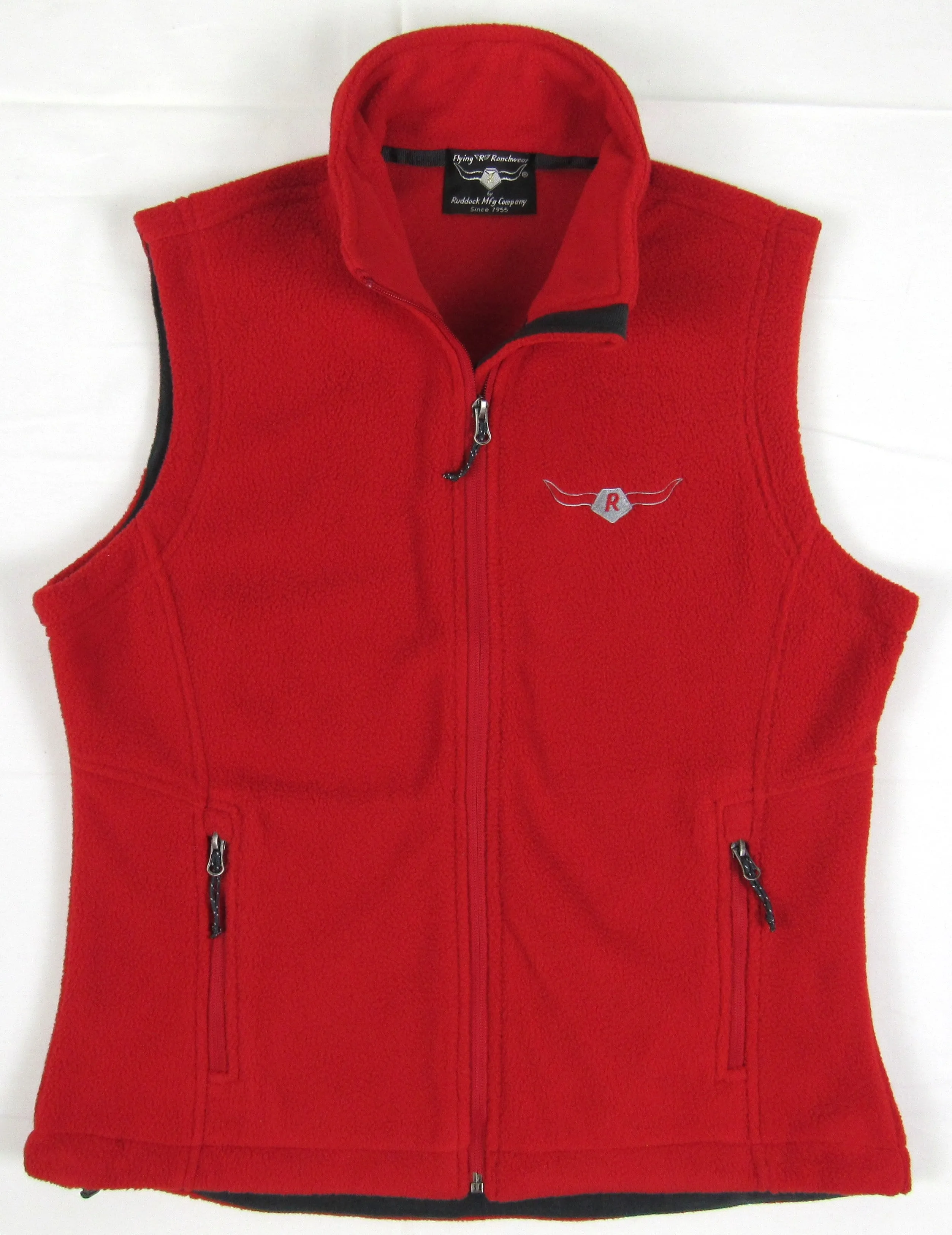 Canyon Fleece - Ladies Zip Vest by Flying R Ranchwear - Red