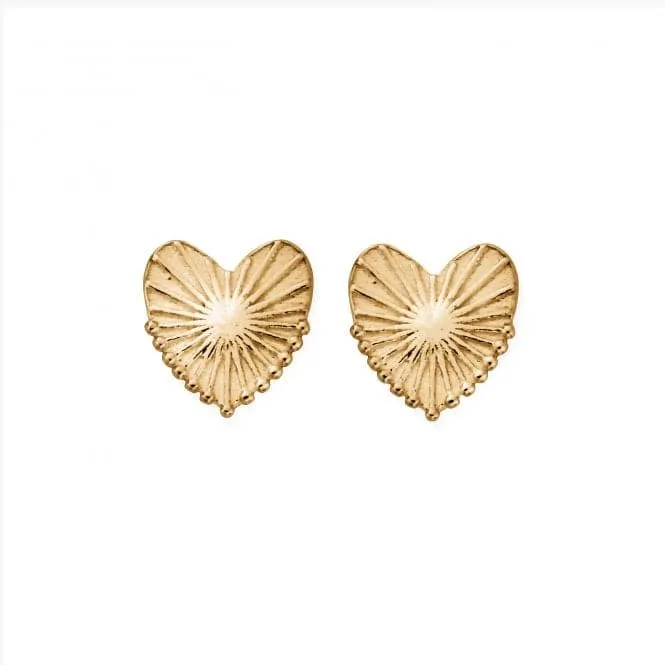 CHLOBO Gold Glowing Beauty Stud Earrings
