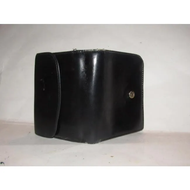 Gucci Navy Leather Exterior With Red Leather Lining And Gold Horseshoe Accent Vintage Walletdesigner