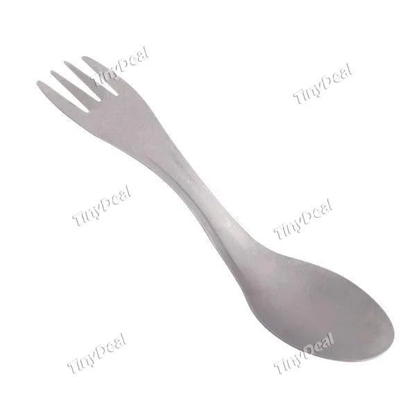 Outdoor Camping Ultra-light Titanium Tableware Cookout Picnic Fork Spoon