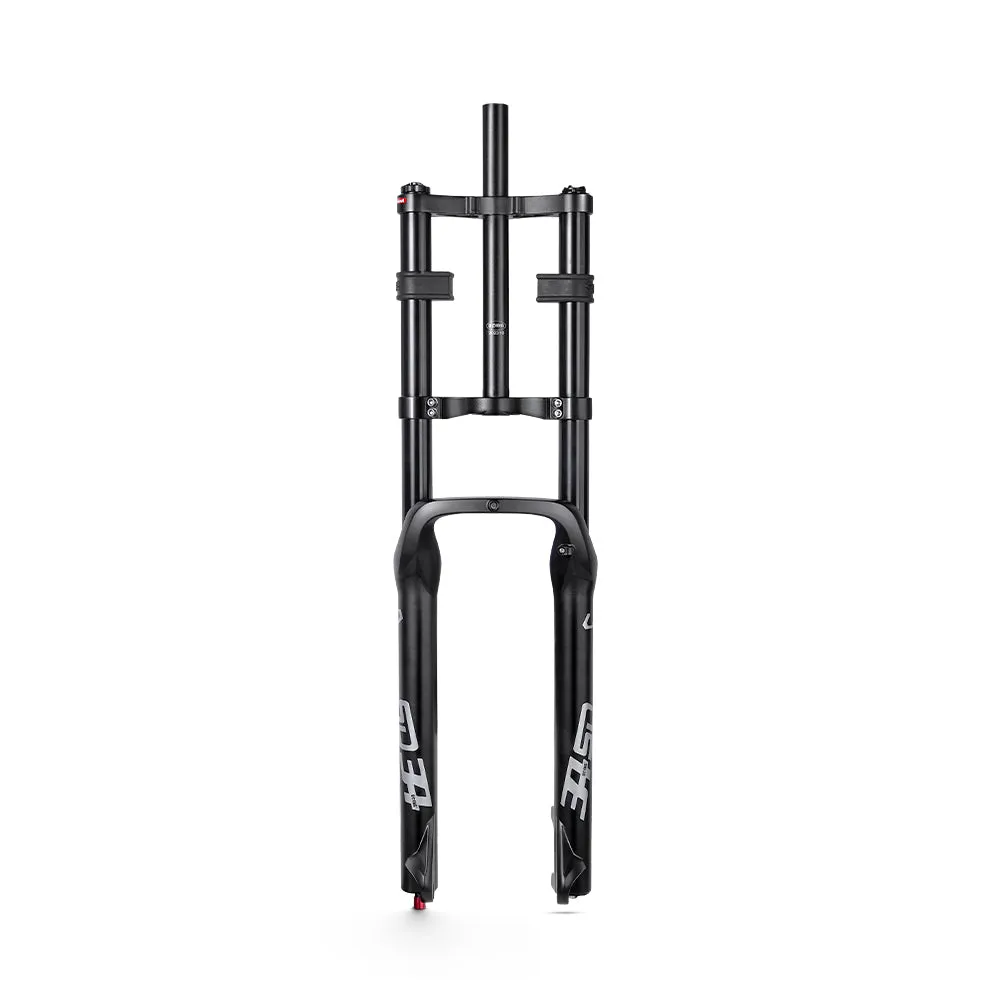 T7 upgrade Aluminum double-shoulder pneumatic front fork with travel up to 100mm