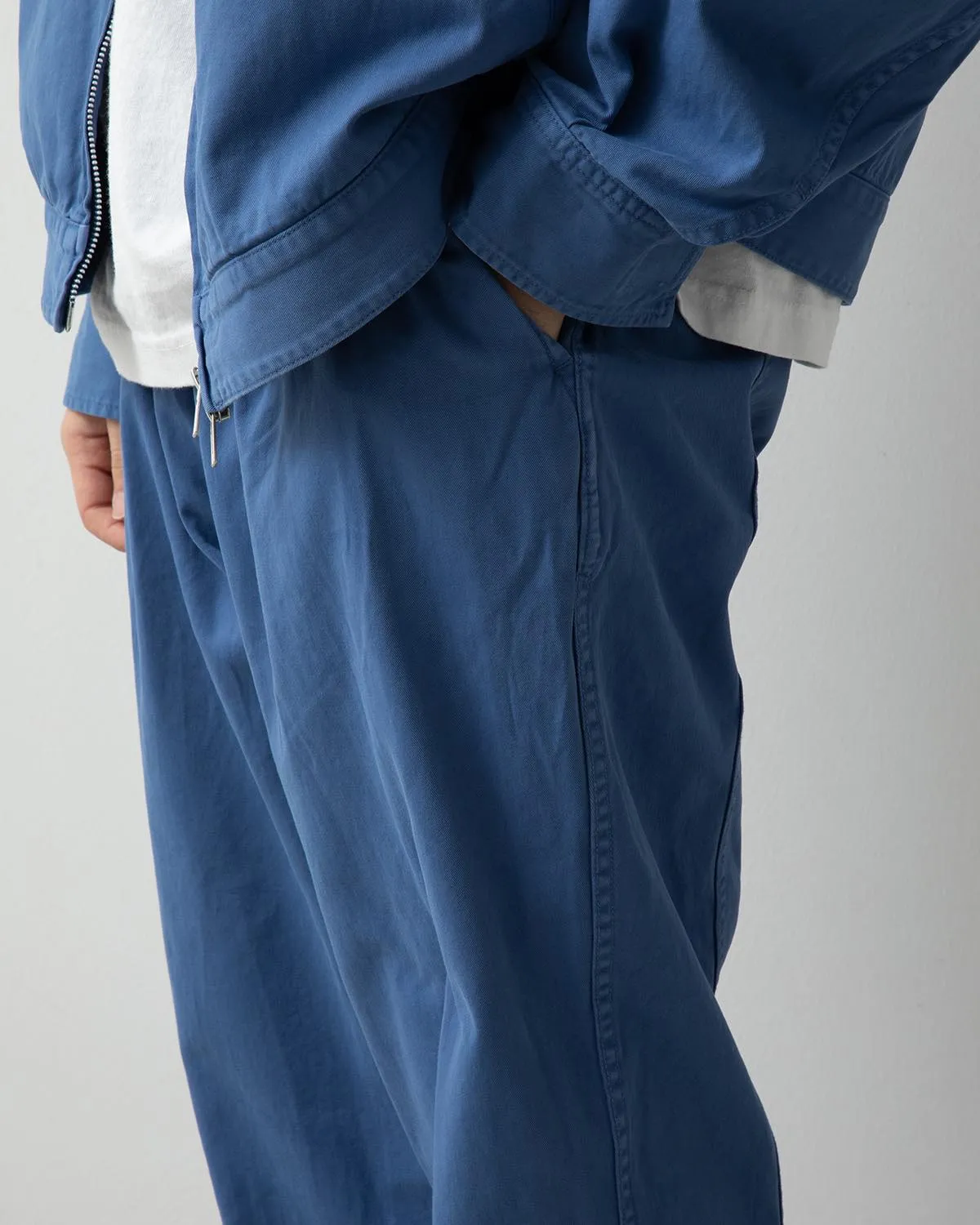 VINTAGE CHINO TUCK PANTS OVERDYED