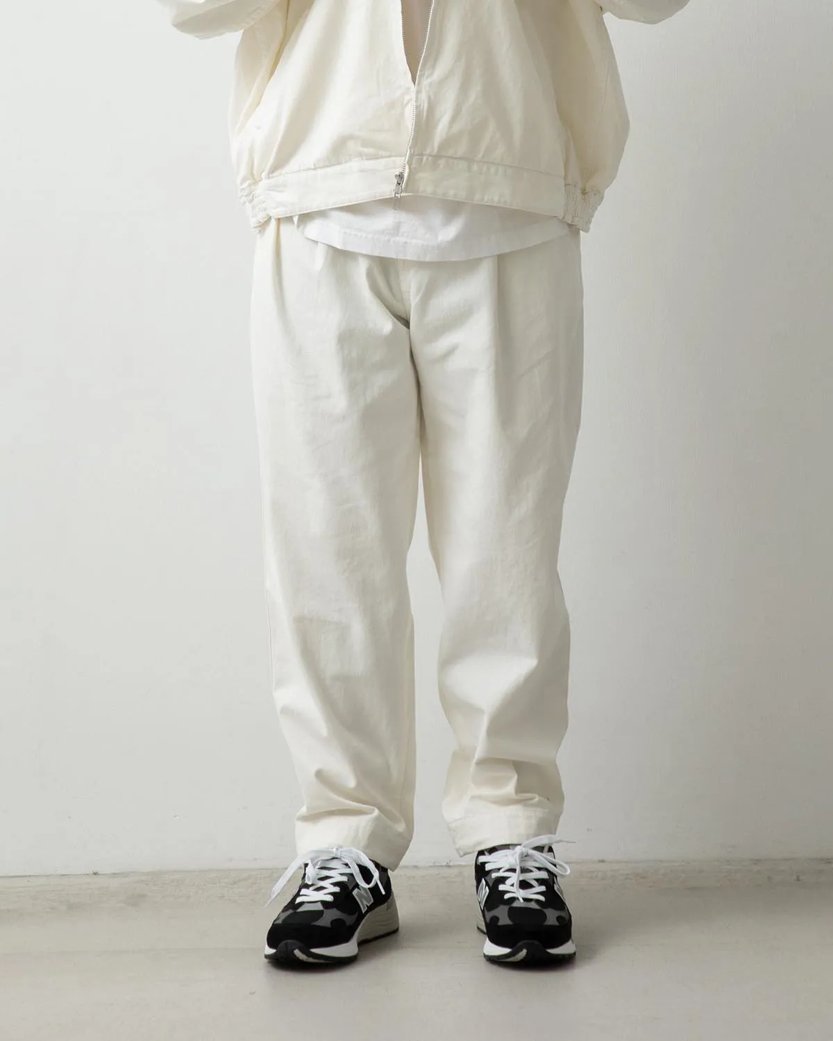 VINTAGE CHINO TUCK PANTS OVERDYED