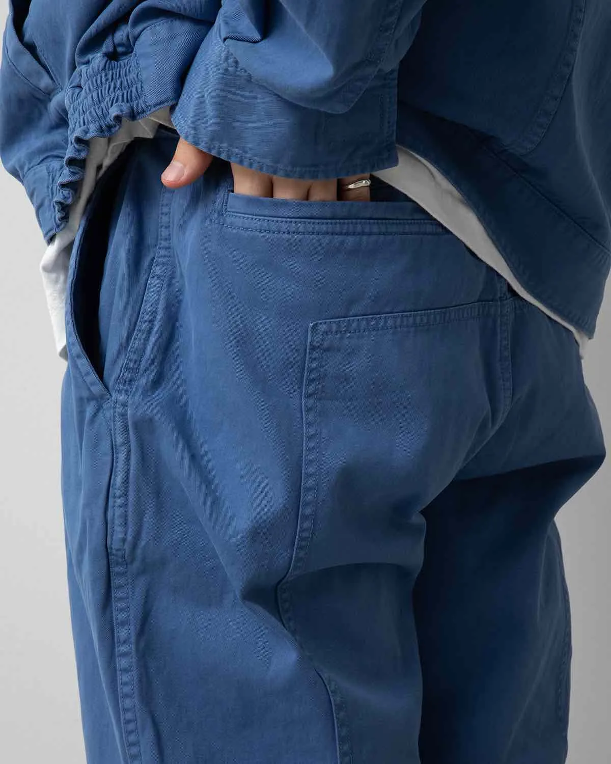 VINTAGE CHINO TUCK PANTS OVERDYED